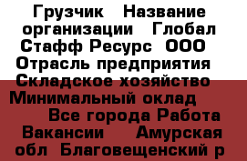 Грузчик › Название организации ­ Глобал Стафф Ресурс, ООО › Отрасль предприятия ­ Складское хозяйство › Минимальный оклад ­ 25 000 - Все города Работа » Вакансии   . Амурская обл.,Благовещенский р-н